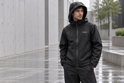 Water-Reactive Cheetah Rain Jacket